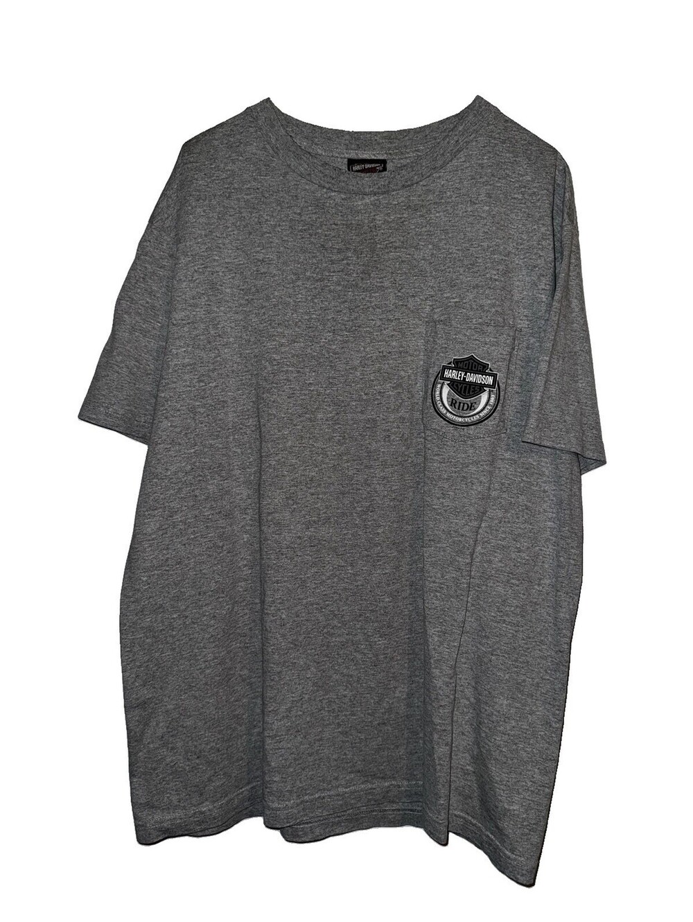 Harley-Davidson Battlefield Gettysburg PA Pocket T-Shirt Men's Gray